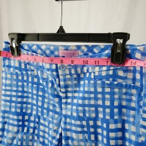 Lilly Pulitzer Plaid Capris blue and white